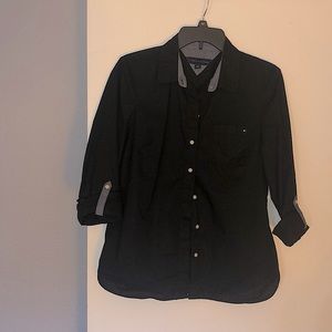 Tommy Hilfiger Black Button Down Work Shirt